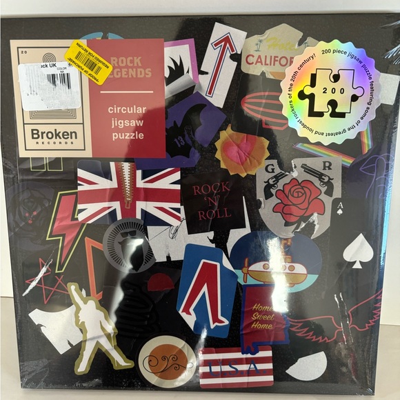 Broken Records Rock Legends Circular Jigsaw Puzzle New color Multi 200 Pieces - Picture 2 of 9